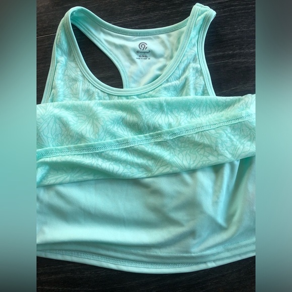 2 Tops! 1 Champion and 1 All in Motion. Girls tank and t-shirt bundle. Aqua Tank - Picture 9 of 13